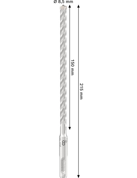 BOSCH 2608629678 Broca fresadora recta PRO, dos acanaladuras (Ø14 x L30mm) vástago de 8mm