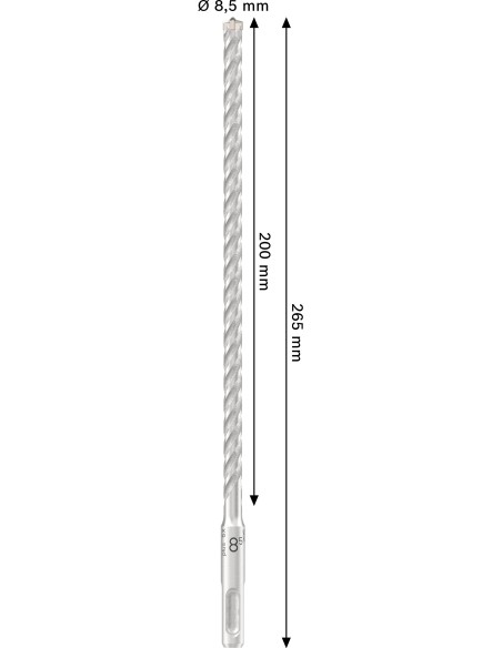 BOSCH 2608629679 Broca fresadora recta PRO, dos acanaladuras (Ø16 x L30mm) vástago de 8mm