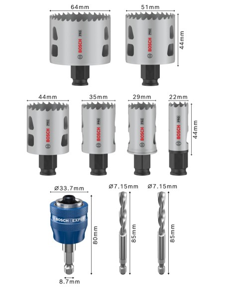 BOSCH 2608001136 Matriz de engaste PRO, DIN K12 AL (16mm²/25mm²) aluminio