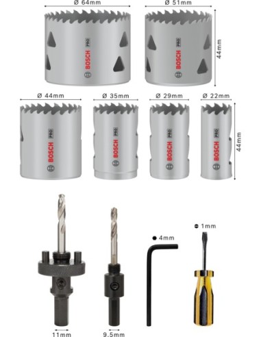 BOSCH 2608001140 Matriz de engaste PRO, DIN K22...