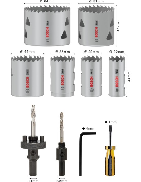 BOSCH 2608001140 Matriz de engaste PRO, DIN K22 AL (95mm²/120mm²) aluminio