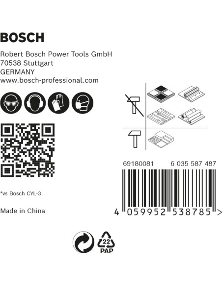 BOSCH 2608001141 Matriz de engaste PRO, DIN K25 AL (150mm²) aluminio