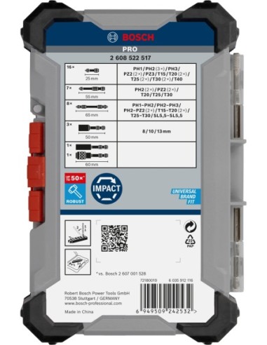 BOSCH 2608001131 Matriz de engaste PRO, E150 CU...