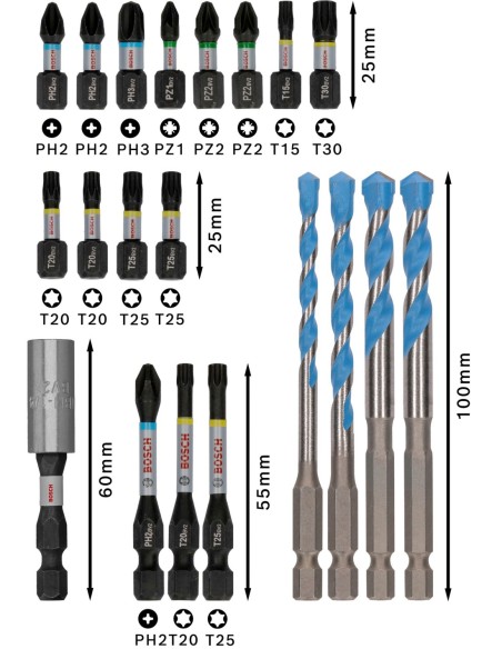 BOSCH 2608001124 Matriz de engaste PRO, E16 CU (16mm²) cobre