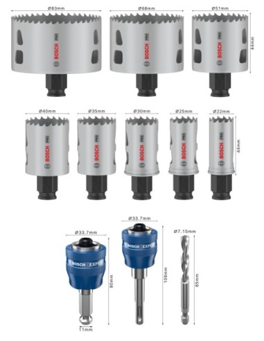 BOSCH 2608001133 Matriz de engaste PRO, E240 CU...