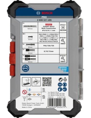 BOSCH 2608001126 Matriz de engaste PRO, E35 CU...