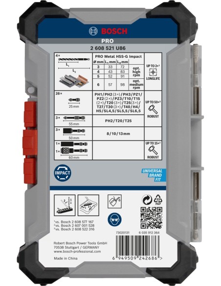 BOSCH 2608001127 Matriz de engaste PRO, E50 CU (50mm²) cobre