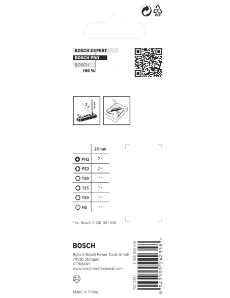 BOSCH 2608001174 Matriz de engaste PRO, NF25 CU (25mm²) cobre