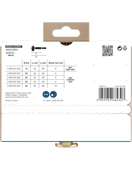 BOSCH 2608001157 Matriz de marcado PRO (M16) acero inoxidable