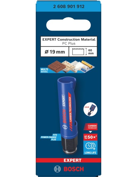 BOSCH 2608901911 Set de sierras de corona EXPERT Multi Material Power Change Plus (Ø68 x 60 mm)