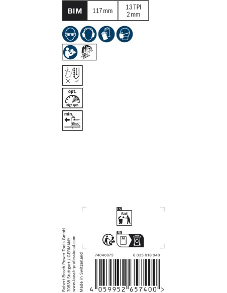 BOSCH 2608669121 Hoja segmentada para lechada PRO ACZ 85 RT3 (Ø85 x 2,5 mm) (10 uds)