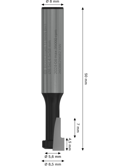 BOSCH 2608594376 Sierra de corona PRO Multi Material PC Plus (Ø32 mm)