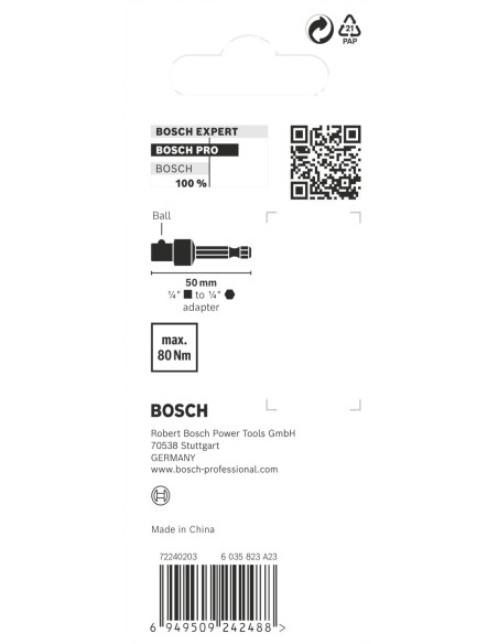 BOSCH 2608003051 Llave de vaso PRO Impact Socket (½″ x 19mm) profundo