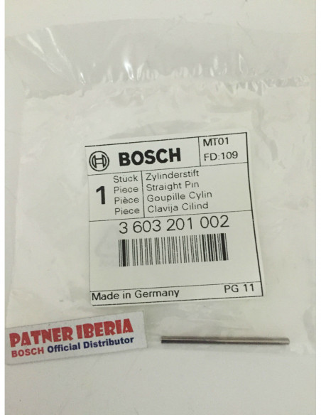 Repuesto original BOSCH 3603201002 Clavija cilíndrica