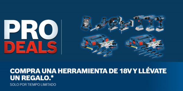 Promoción PRO DEALS | Regalo por la compra de herramientas a batería de 18V