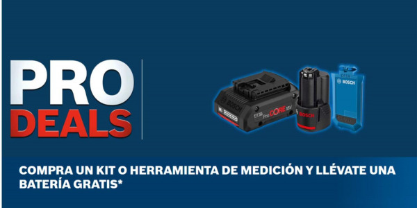 Promoción PRO DEALS | Regalo de una batería por la compra de un kit o herramienta de medición
