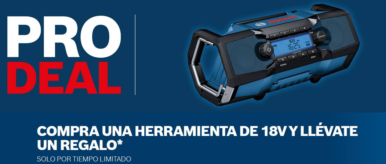 Promoción PRO DEALS | Regalo seguro por compras de herramientas de 18V